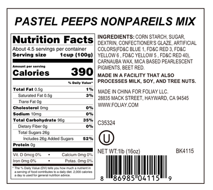 Pastel Peeps Nonpareils Mix