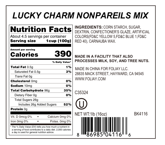 Lucky Charm Nonpareils Mix