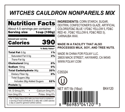 Witches Cauldron Nonpareils Mix