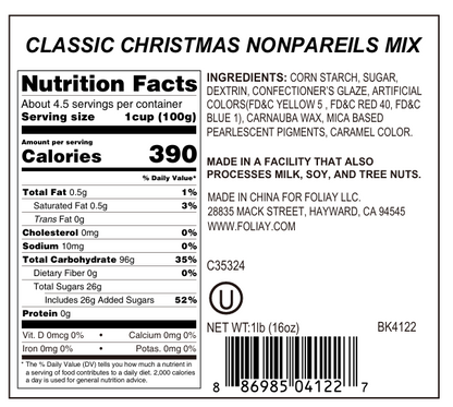 Classic Christmas Nonpareils Mix