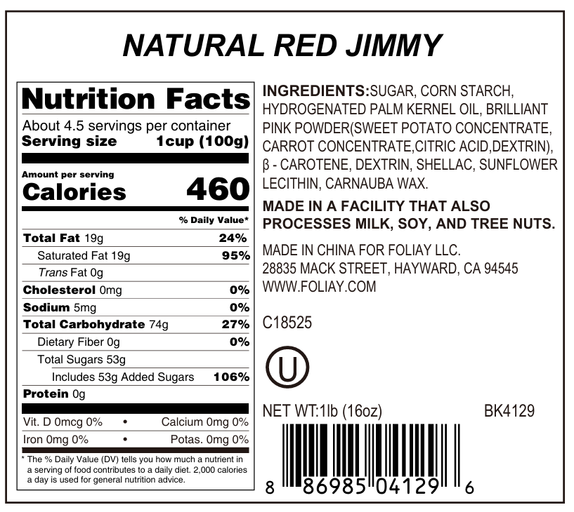 Natural Red Jimmies Sprinkles