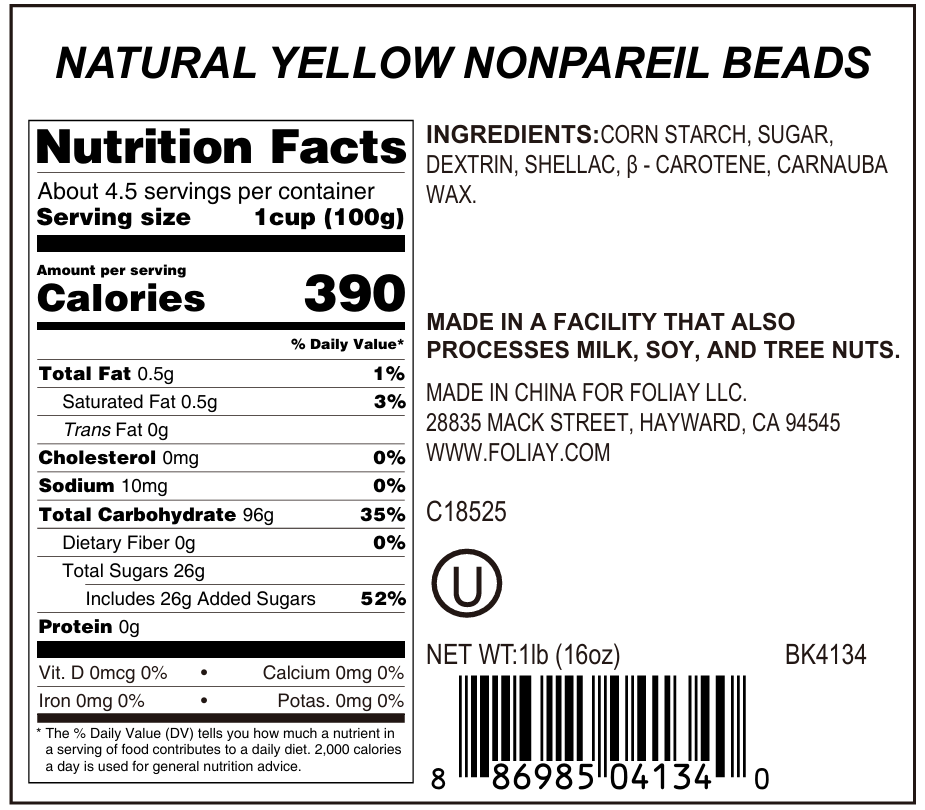 Natural Yellow Nonpareils