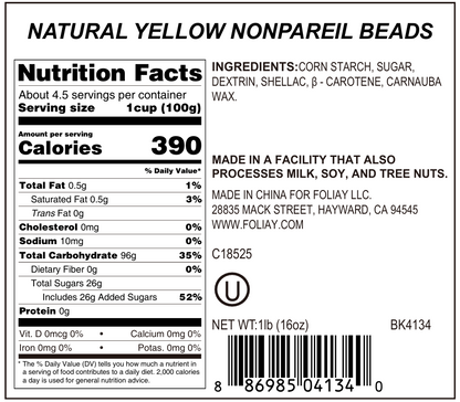 Natural Yellow Nonpareils