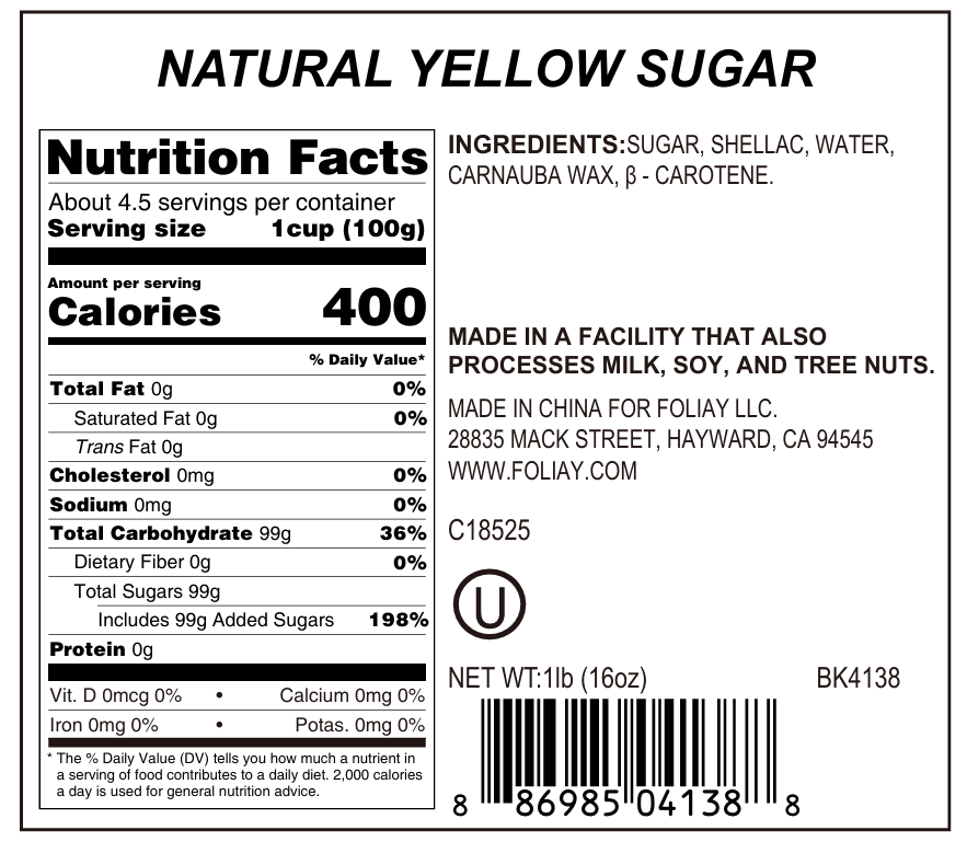 Natural Yellow Sanding Sugar Sprinkles
