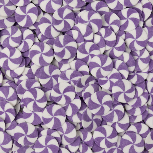 Purple & White Swirl Edible Cake Decoration