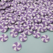 Load image into Gallery viewer, Purple &amp; White Swirl Edible Cake Decoration
