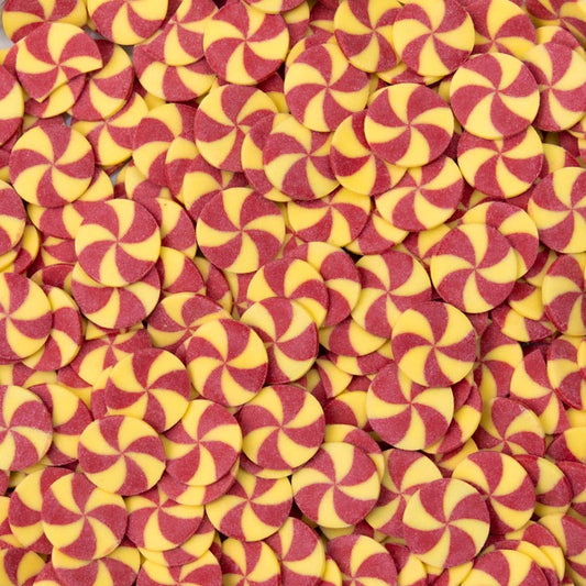 Red & Yellow Swirl Edible Cake Decoration