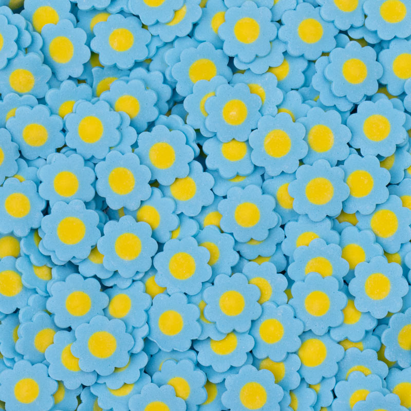 Blue Daisy Edible Cake Decoration