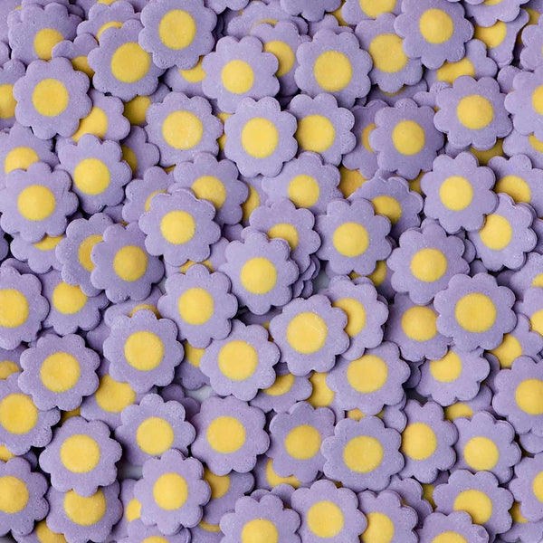 Purple Daisy Edible Cake Decoration