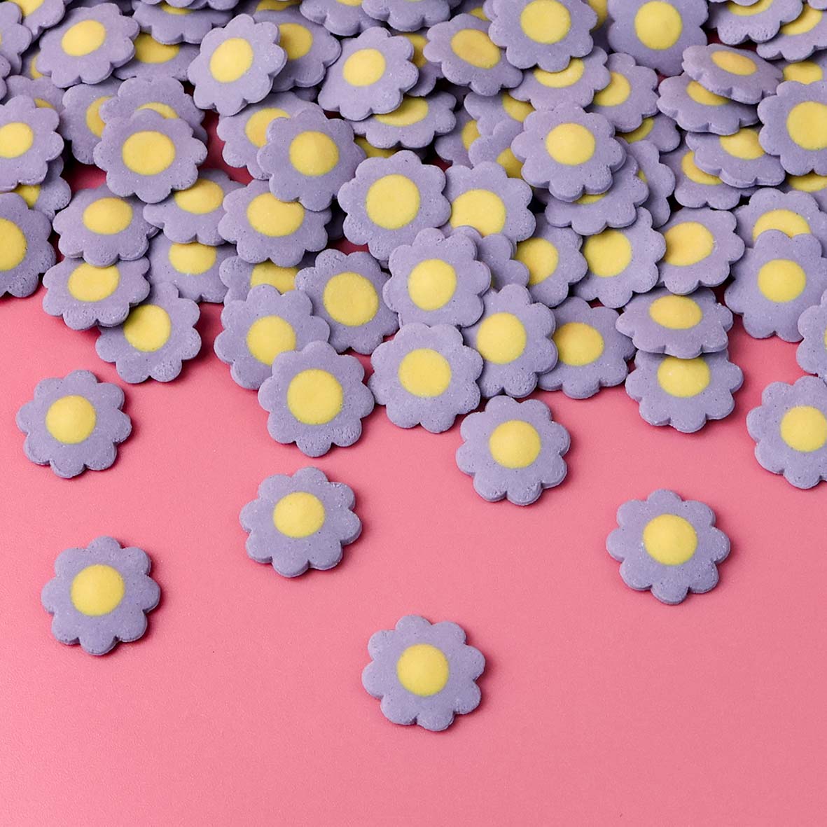 Purple Daisy Edible Cake Decoration