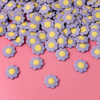 Purple Daisy Edible Cake Decoration