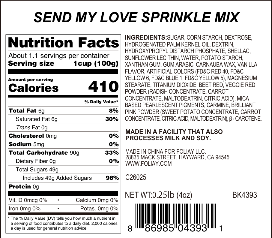 Send My Love Sprinkle Mix