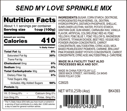 Send My Love Sprinkle Mix
