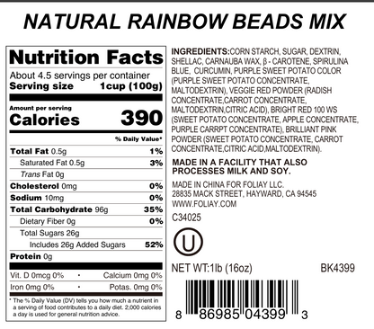 Natural Rainbow Nonpareils Mix