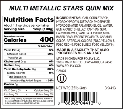 Multi Metallic Stars Quin Sprinkles
