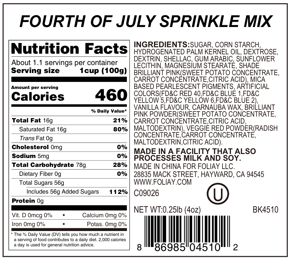 Fourth Of July Sprinkle Mix
