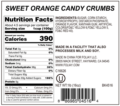 Sweet Orange Crumb Topping