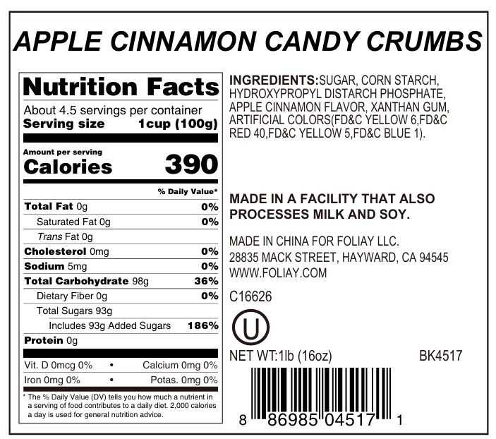 Apple Cinnamon Crumb Topping