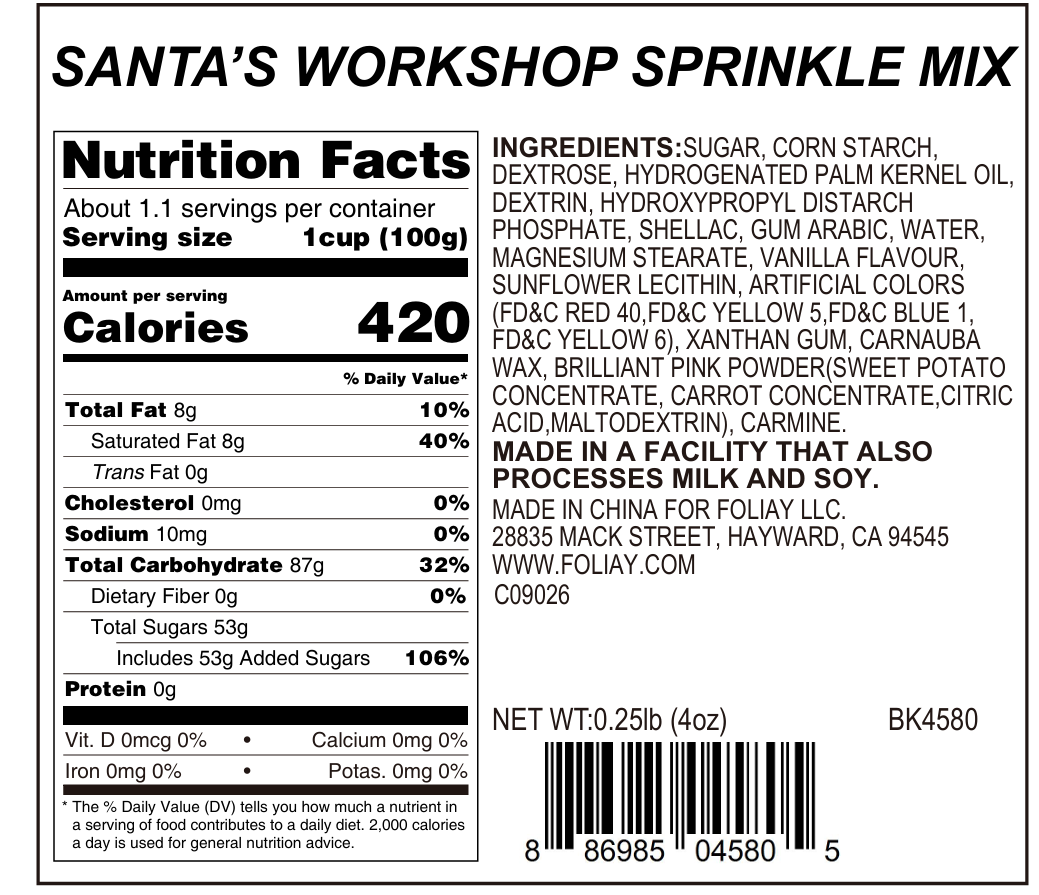 Santa's Workshop Sprinkle Mix