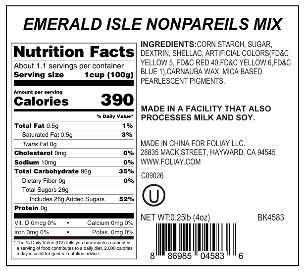 Emerald Isle Nonpareils Mix