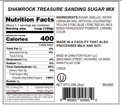 Shamrock Treasure Sanding Sugar Mix