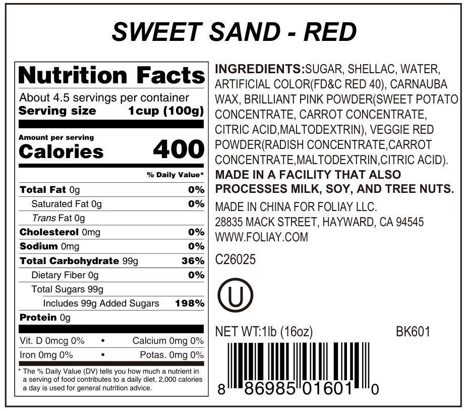 Red Sanding Sugar Sprinkles