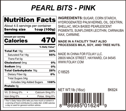 Pink Pearlized Jimmies Sprinkles