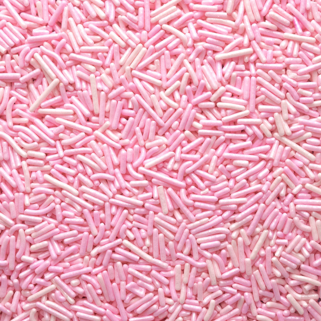 Pink Pearlized Jimmies Sprinkles 10lb
