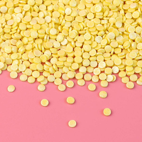 Yellow Pearl Quin Sprinkles