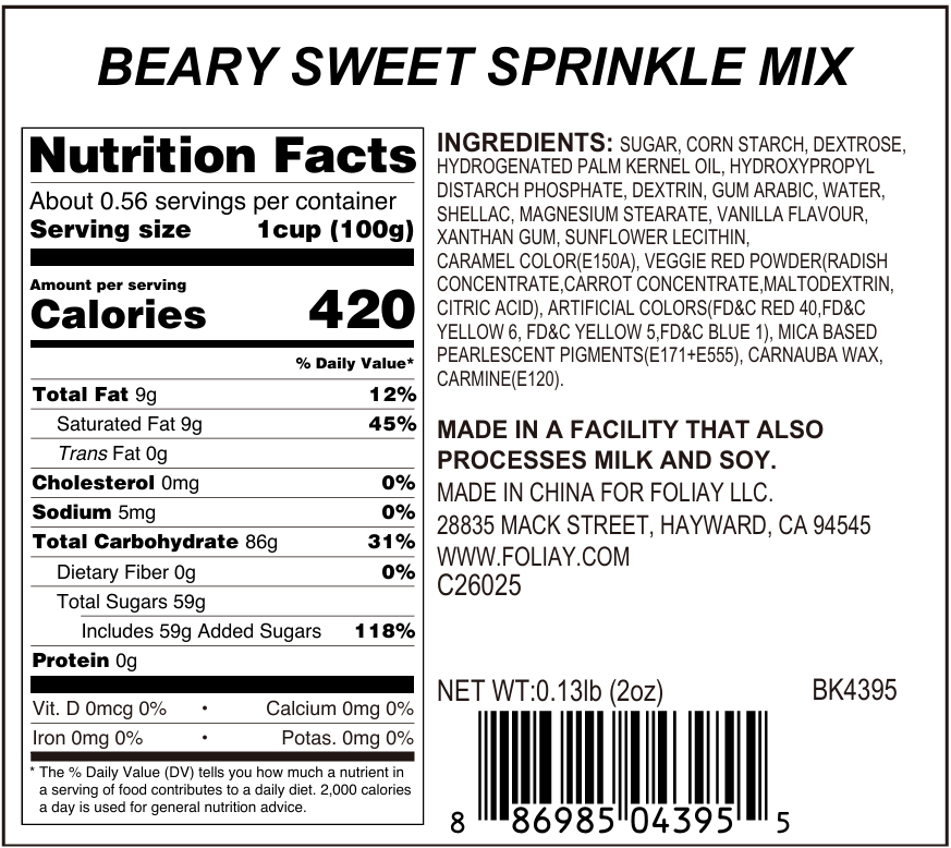 Beary Sweet Sprinkle Mix