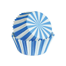 Load image into Gallery viewer, Blue Stripes Standard Cupcake Liners - 25 Count
