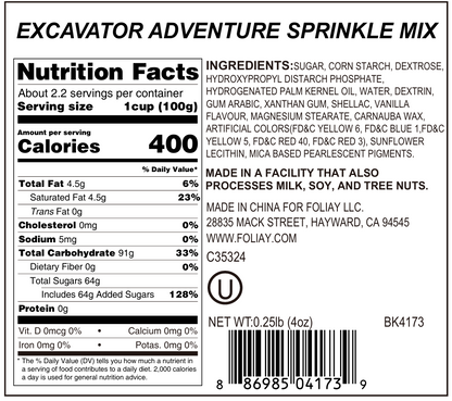 Excavator Adventure Sprinkle Mix