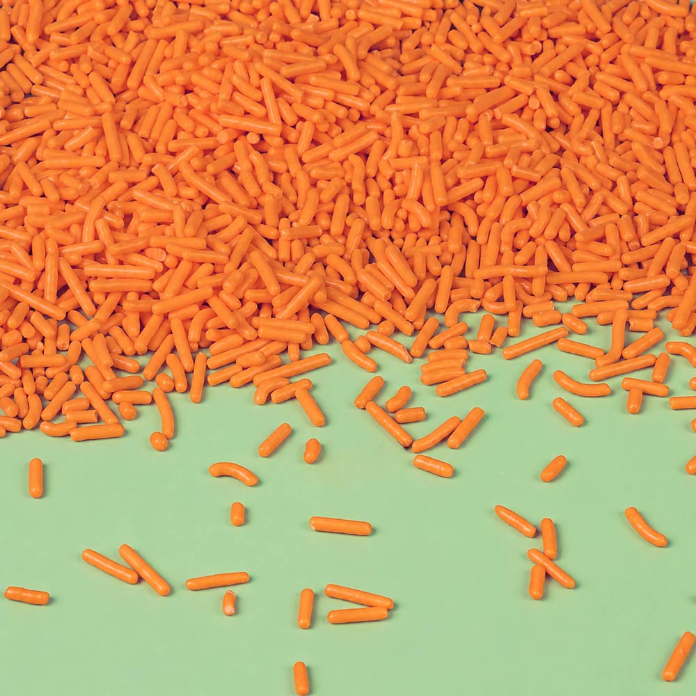 Neon Orange Glow In The Dark Jimmies Sprinkles
