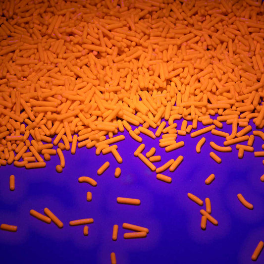 Neon Orange Glow In The Dark Jimmies Sprinkles