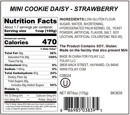 Daisy Strawberry Cookie Bites