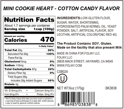Heart Cotton Candy Cookie Bites