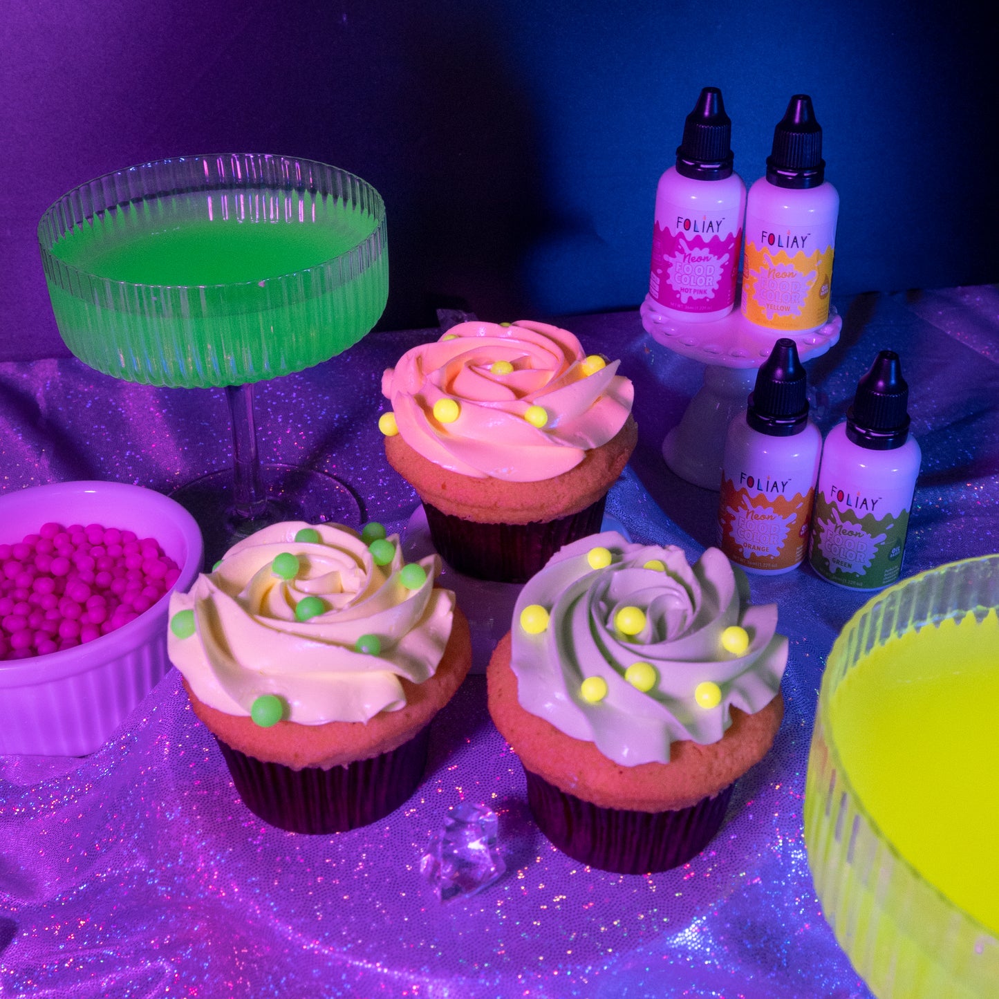 Neon Green Glow In The Dark Sugar Pearls