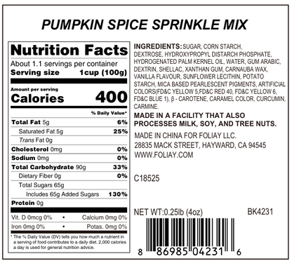 Pumpkin Spice Sprinkle Mix