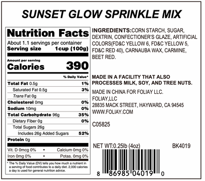 Sunset Glow Nonpareils Mix