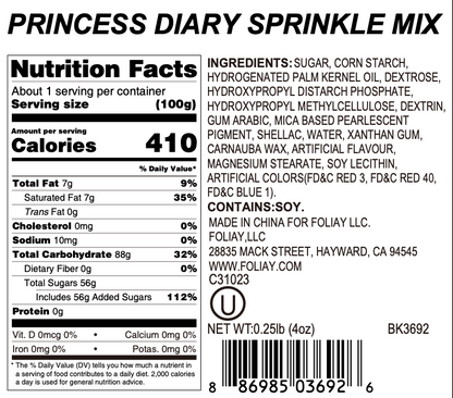 Princess Diary Sprinkle Mix