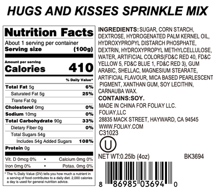 Hugs and Kisses Sprinkle Mix