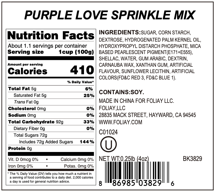 Purple Love Sprinkle Mix