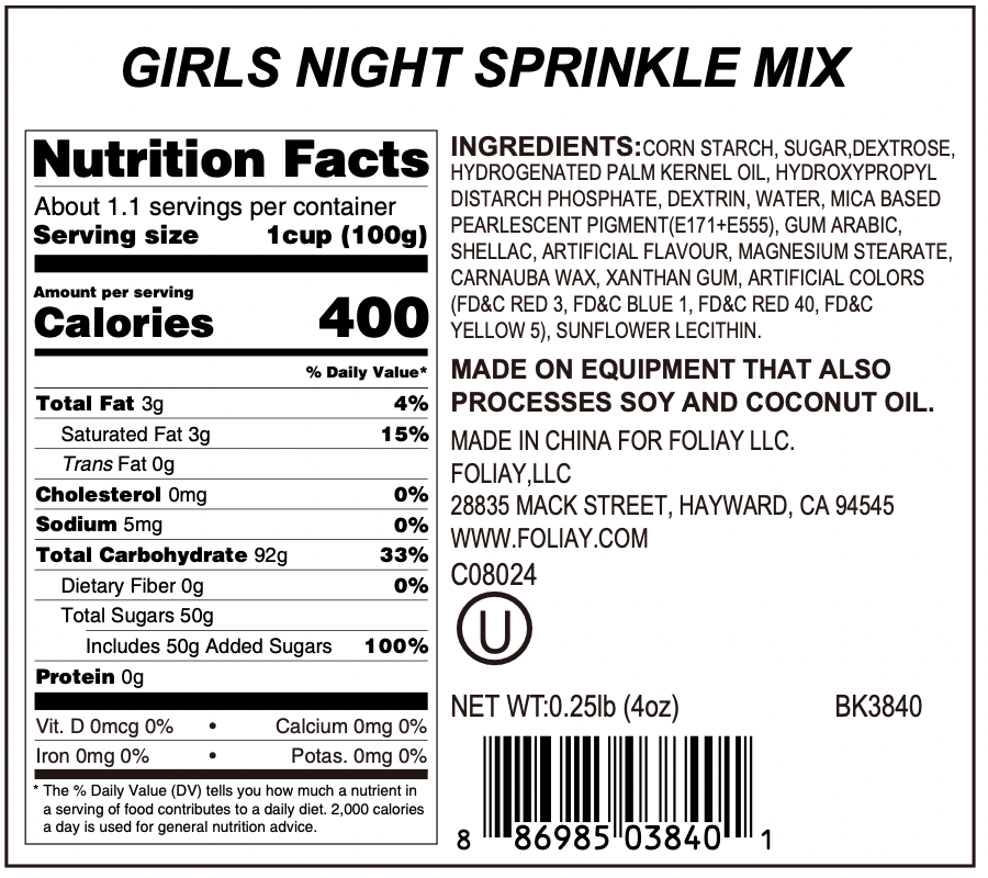 Girls Night Sprinkle Mix