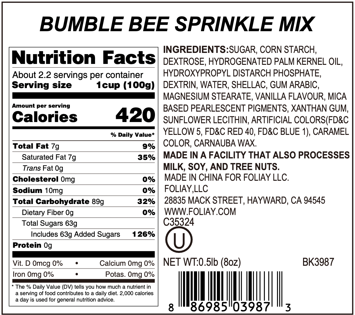 Bumble Bee Sprinkle Mix