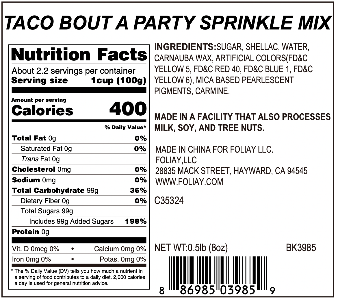 Taco Bout A Party Sanding Sugar Mix