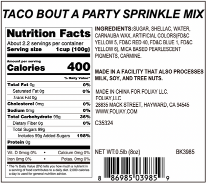 Taco Bout A Party Sanding Sugar Mix