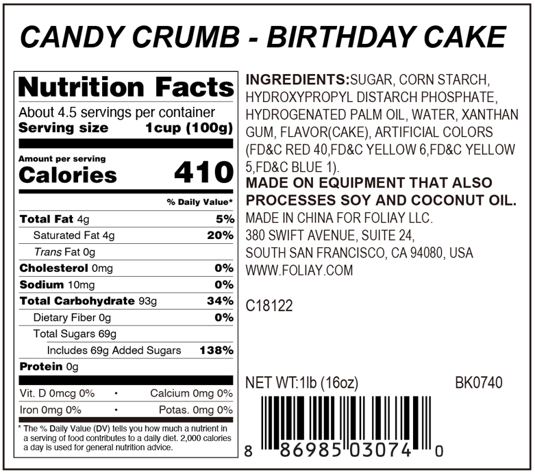 Birthday Cake Crumb Topping