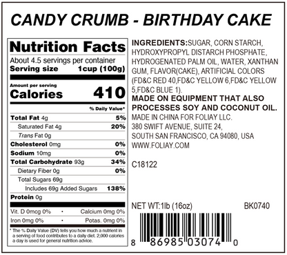 Birthday Cake Crumb Topping