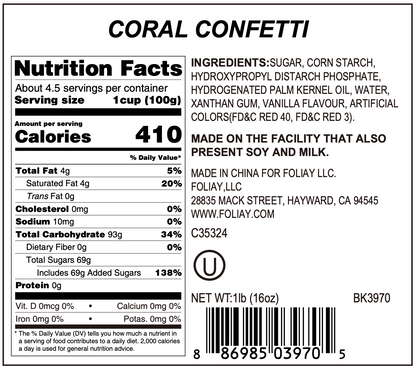 Coral Quin Sprinkles