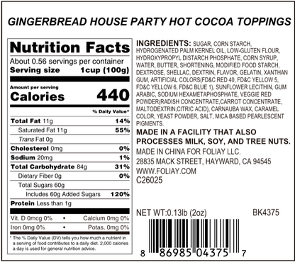 Gingerbread House Party Hot Cocoa Toppings